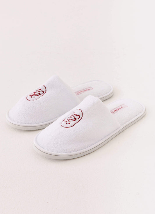 Peppermayo Branded Slippers - White