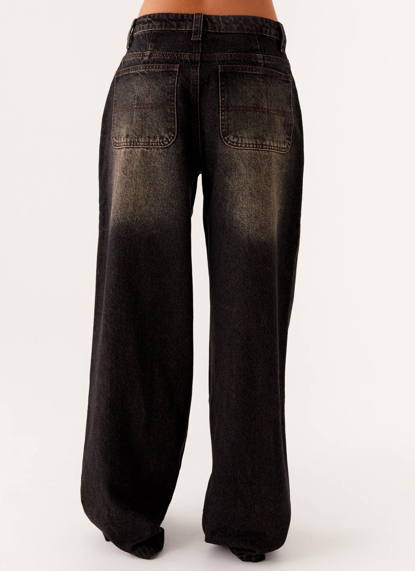 Pera Baggy Denim Jeans - Brown Wash