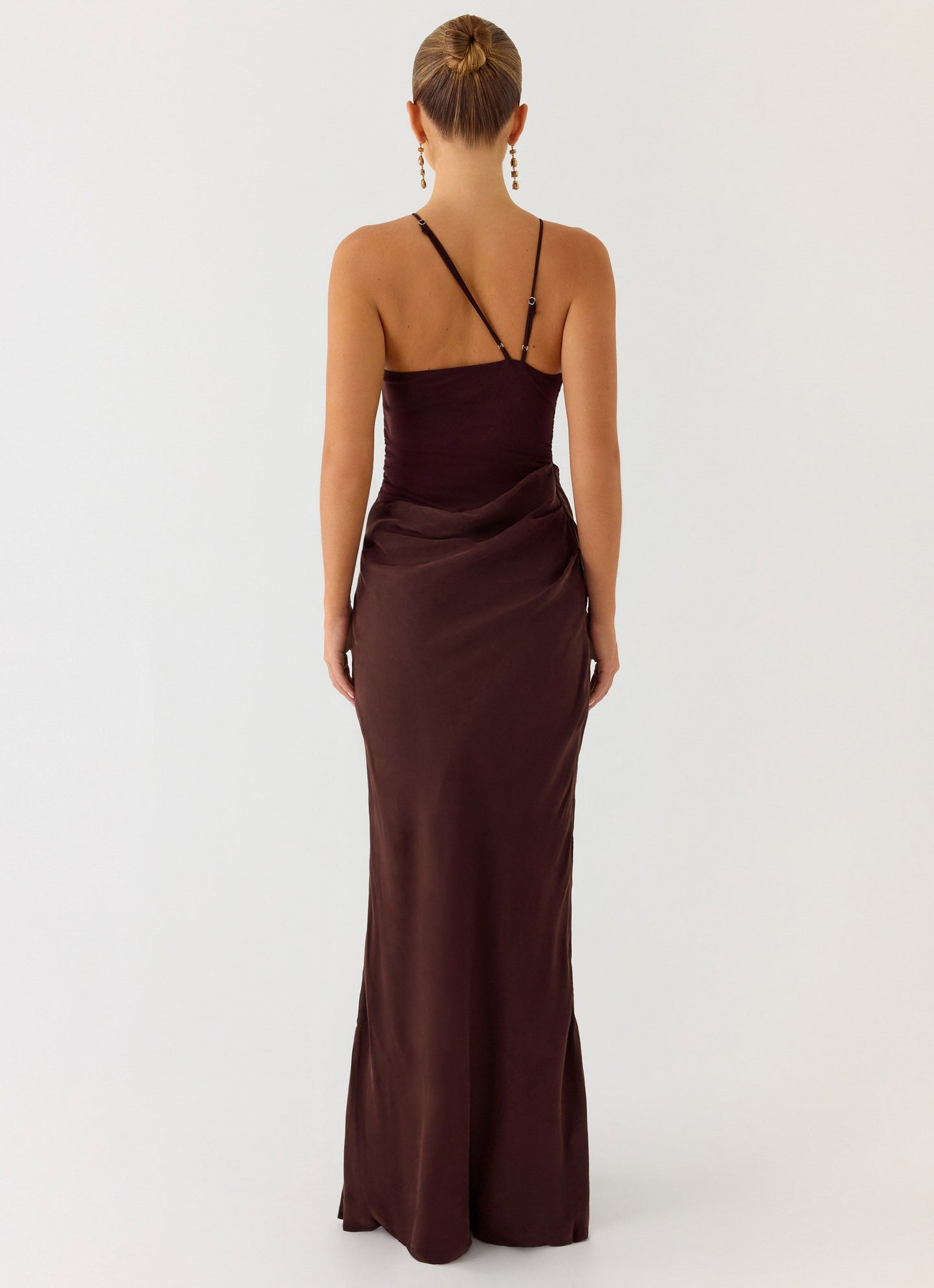 Pristin Cupro Maxi Dress - Cool Chocolate