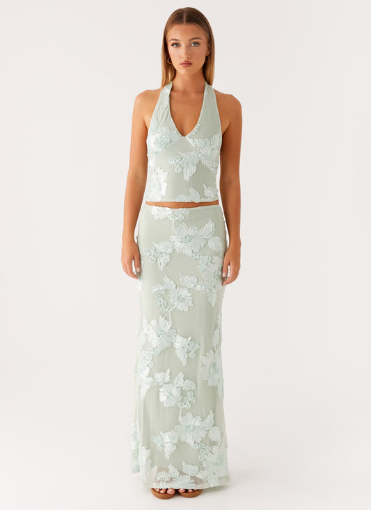 Radiate Maxi Skirt - Sage