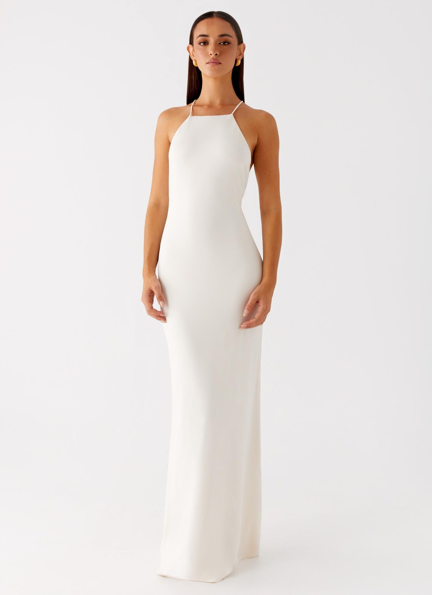 Raffa Pearl Maxi Dress - Ivory