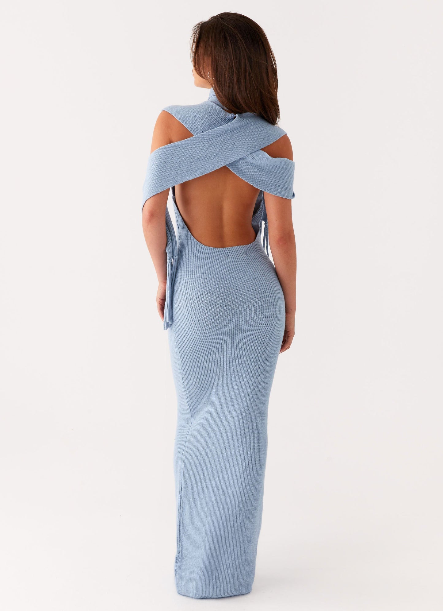 Raine Knit Maxi Dress - Blue