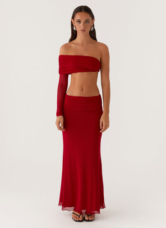 Rayne Maxi Skirt - Red