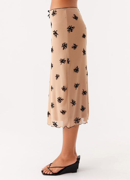 Rocca Midi Skirt - Nude