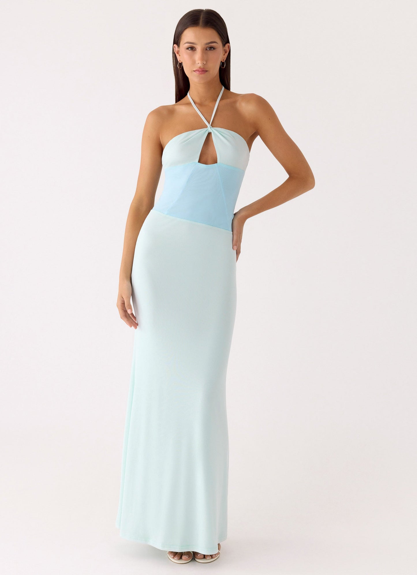 Romilly Mesh Maxi Dress - Teal
