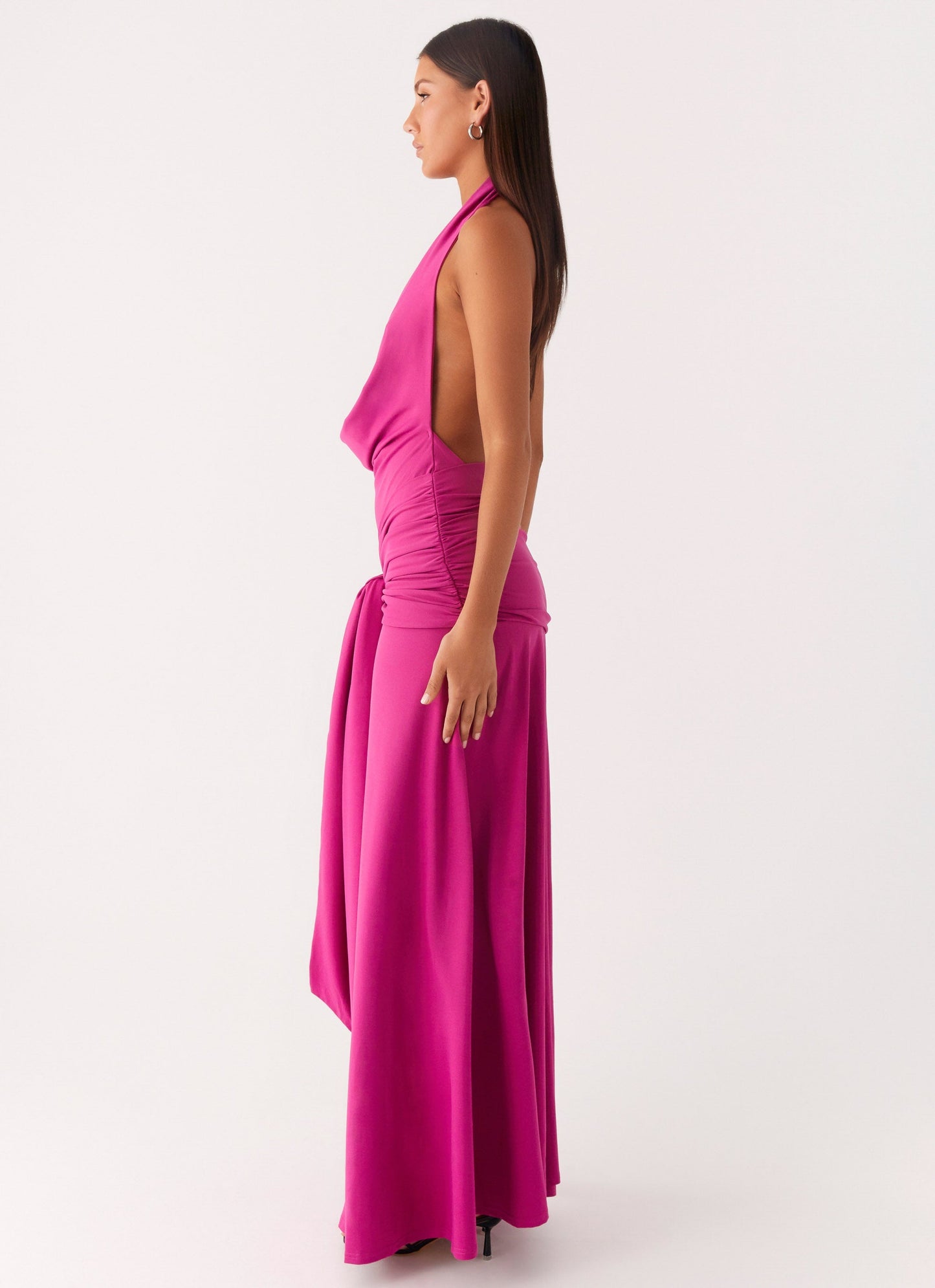 Rowan Ray Cowl Maxi Dress - Fuchsia