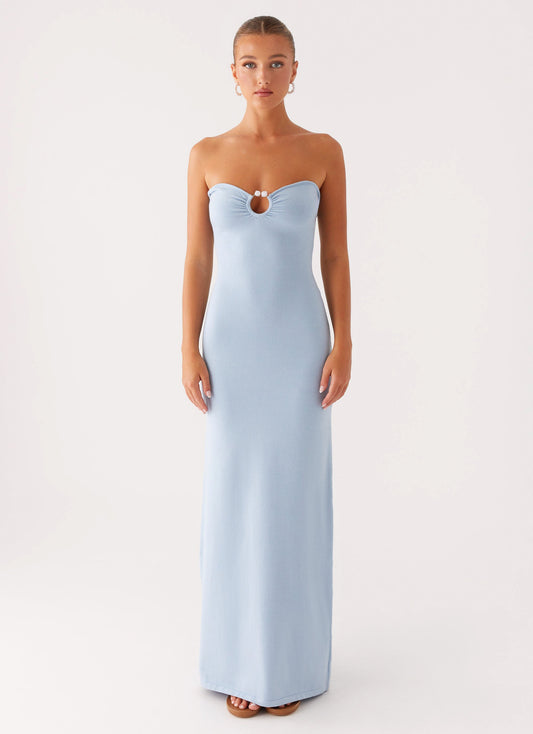 Samson Knit Maxi Dress - Blue