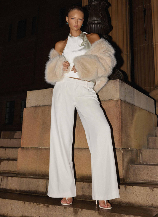 Samuel Low Rise Baggy Pants - White