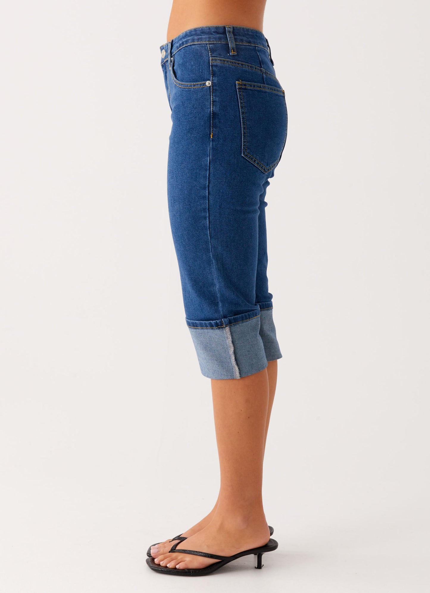 Saylor Denim Capri Jeans - Indigo