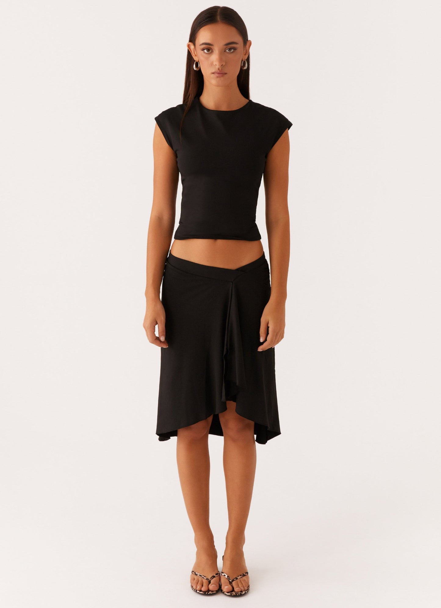Shes A Lady Midi Skirt - Black