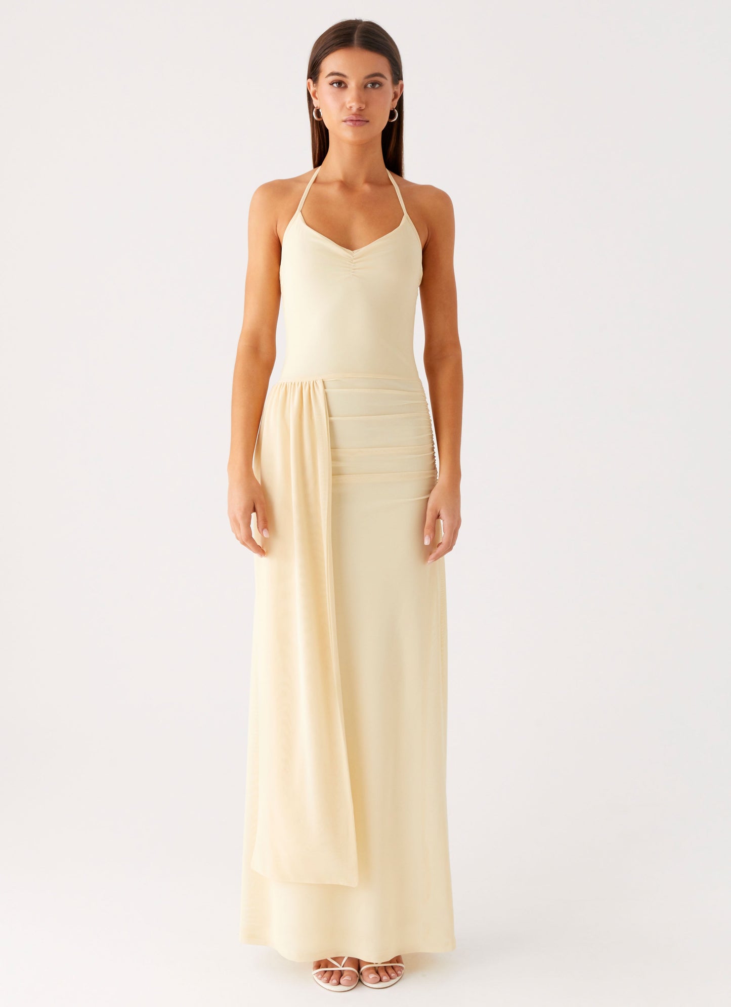 Signal Halter Maxi Dress - Sunny Yellow