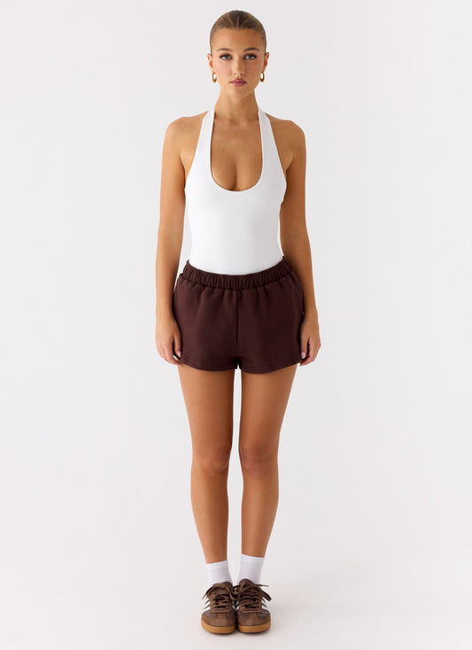 Signature Low Rise Sweatshorts - Chocolate