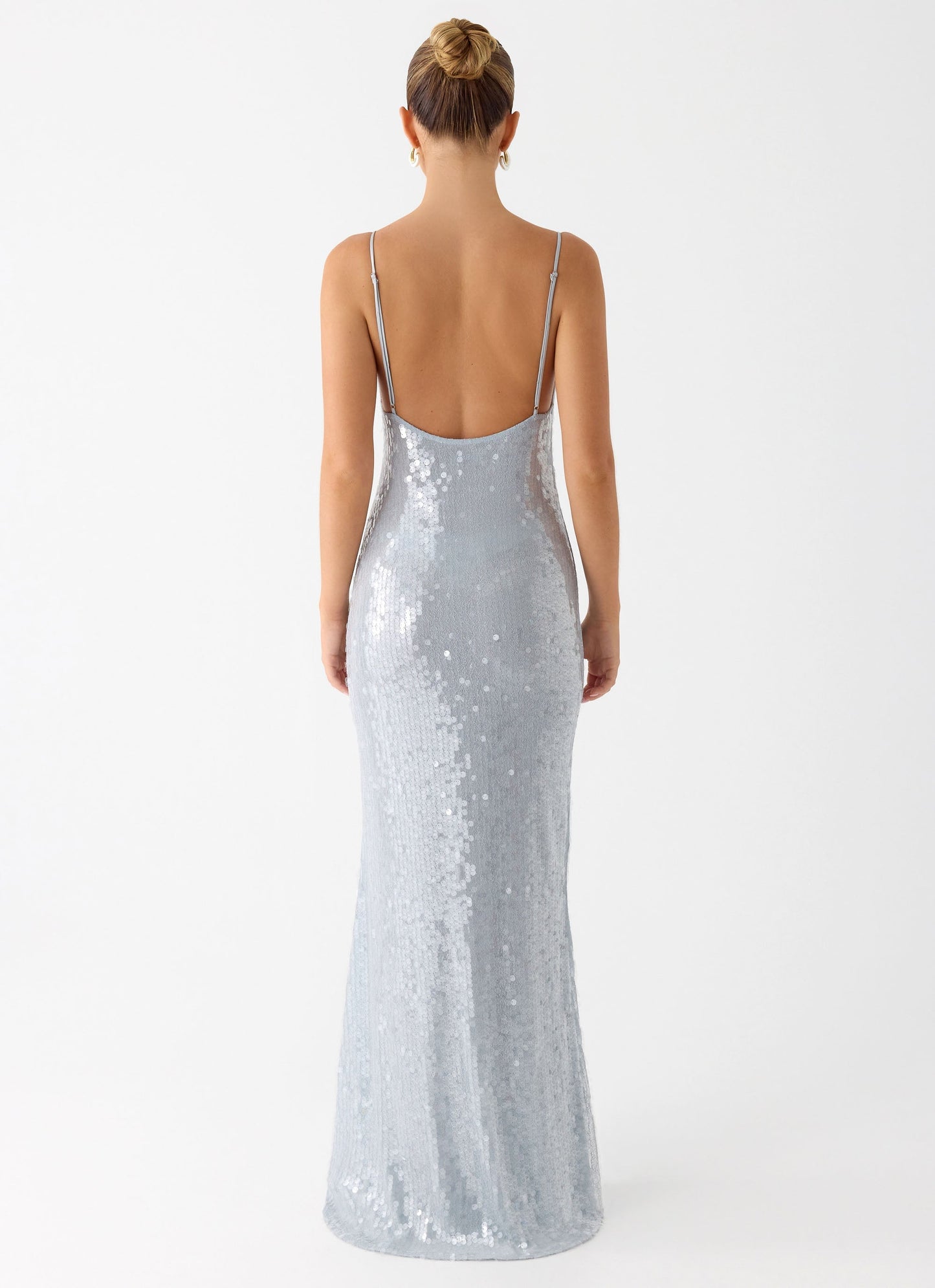 Solo Sequin Maxi Dress - Misty Blue