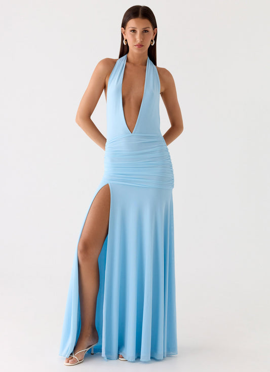 Sorrento Sunsets Maxi Dress - Ice Blue