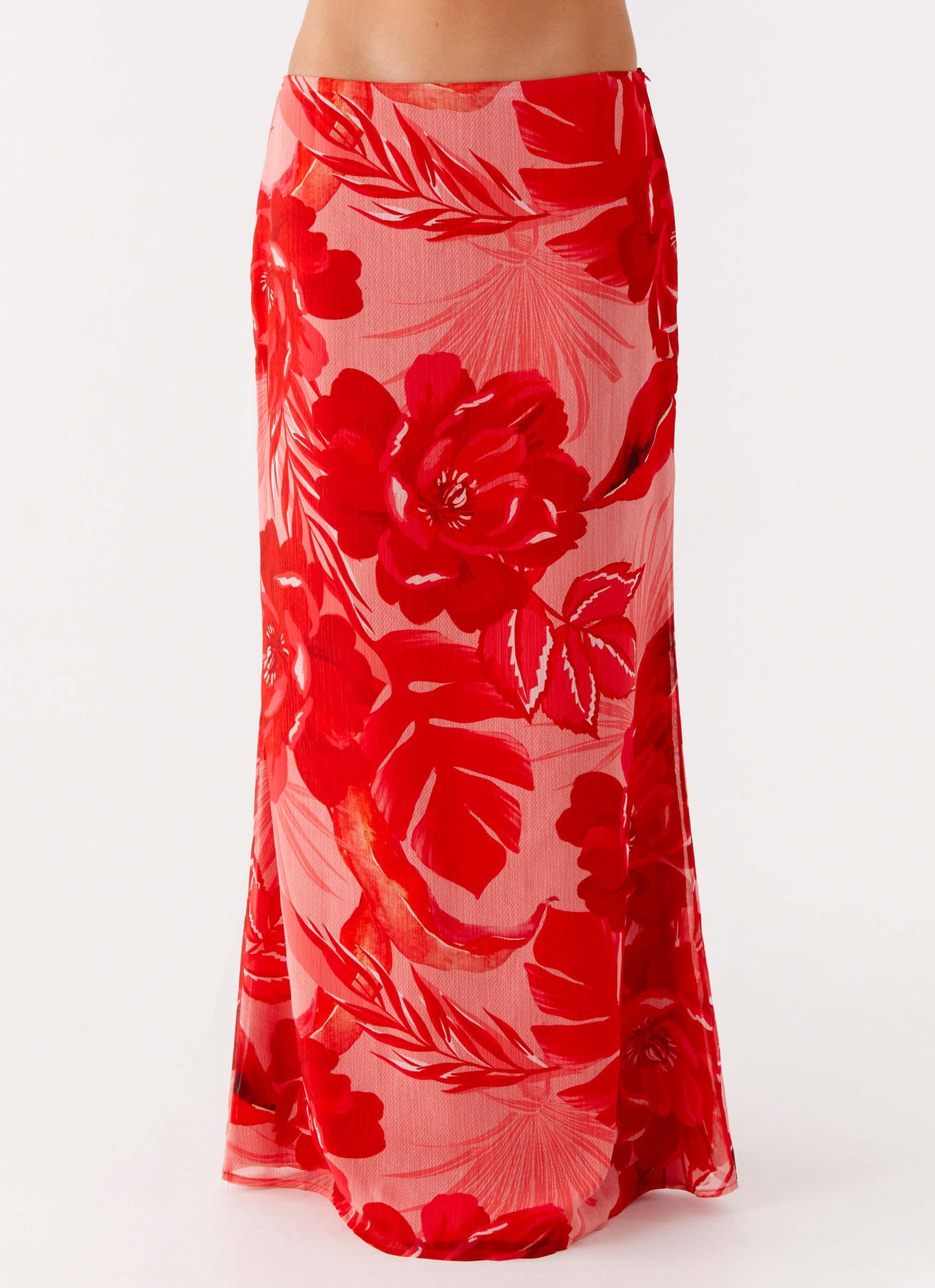 Soulful Low Rise Maxi Skirt - Sicily Sunsets Print