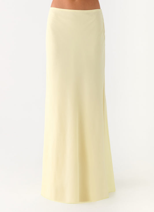 Star Girl Chiffon Maxi Skirt - Yellow