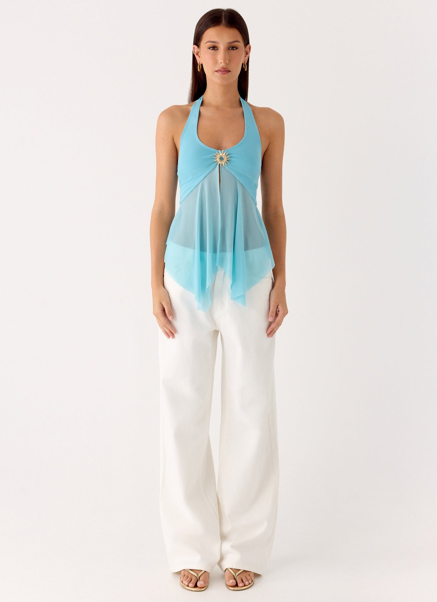 Sunbeam Mesh Top - Blue