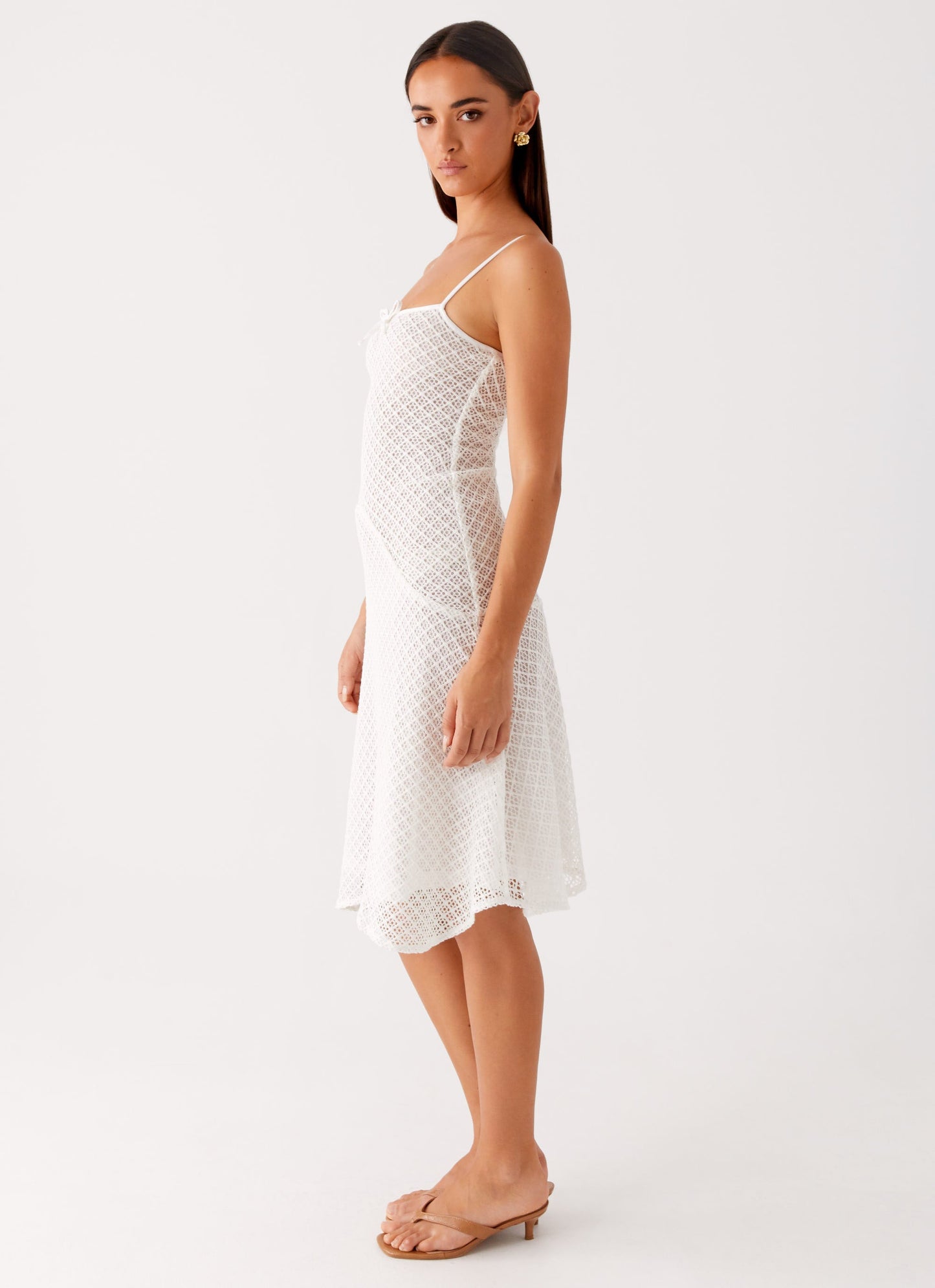 Tamar Midi Dress - White