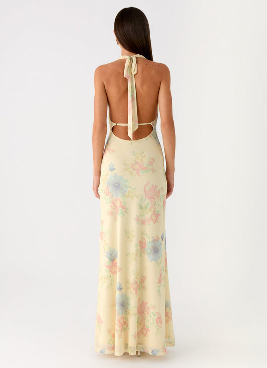 Tedder Halter Maxi Dress - Spring Meadow