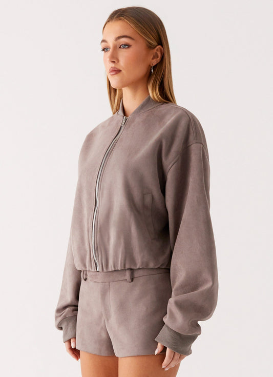 Thats Chill Bomber Jacket - Grey