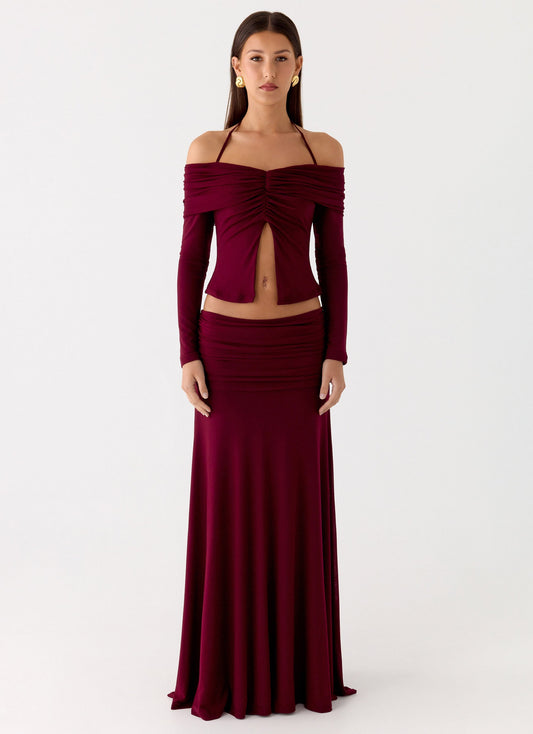 Thorness Maxi Skirt - Plum
