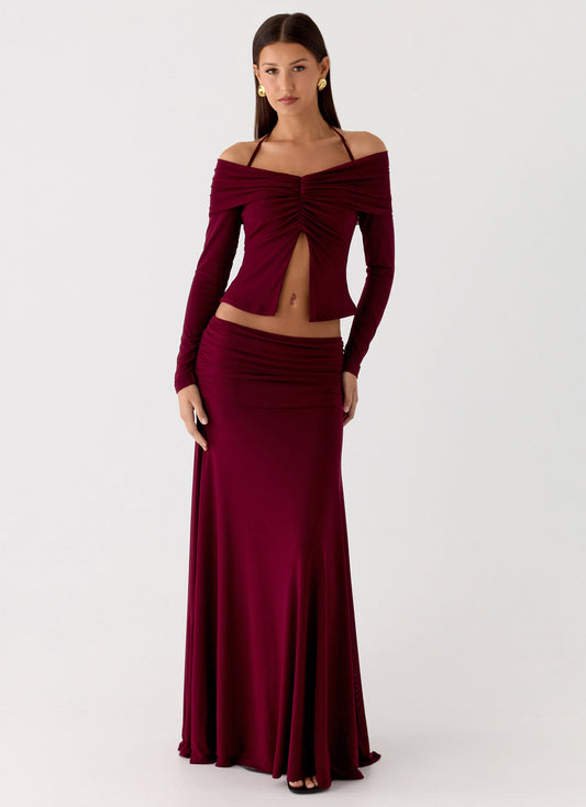 Thorness Maxi Skirt - Plum