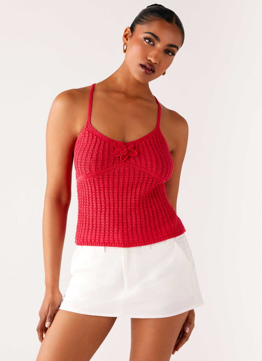 Tiare Crochet Top - Fuchsia