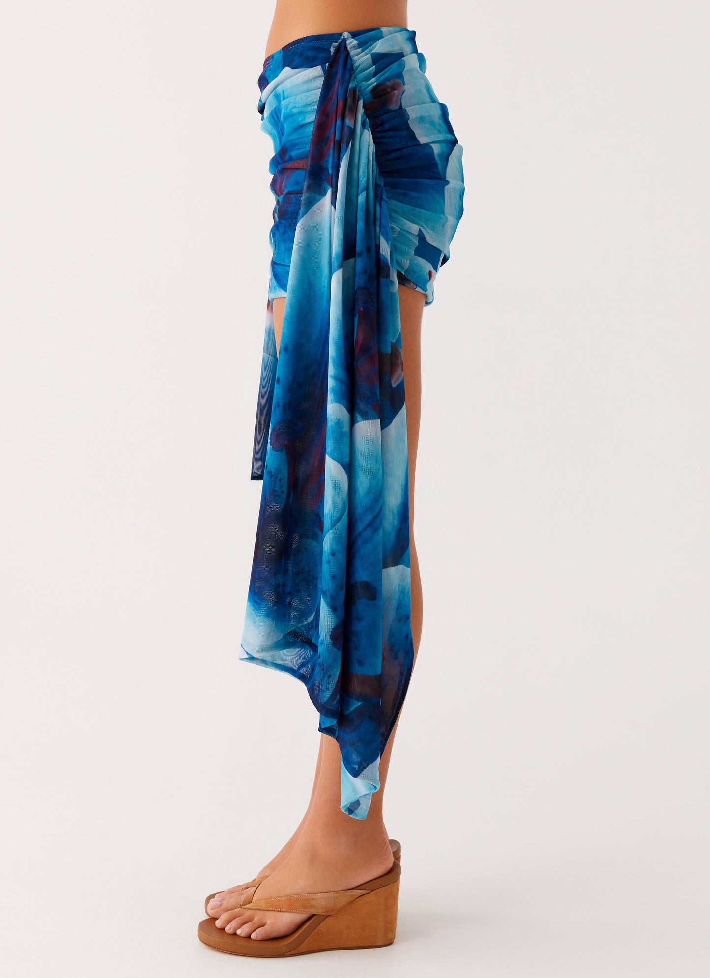 Tigerlily Micro Skirt - Turquoise Floral