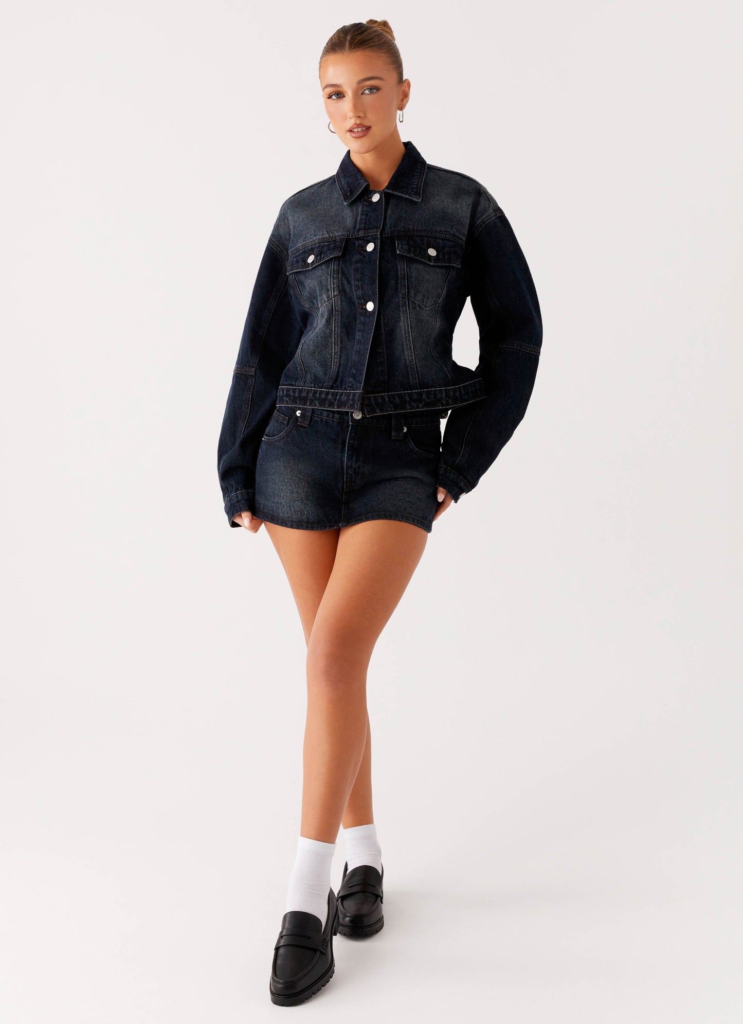 Tropics Denim Jacket - Washed Dark Blue