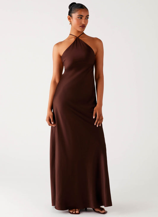 Tulama Maxi Dress - Chocolate