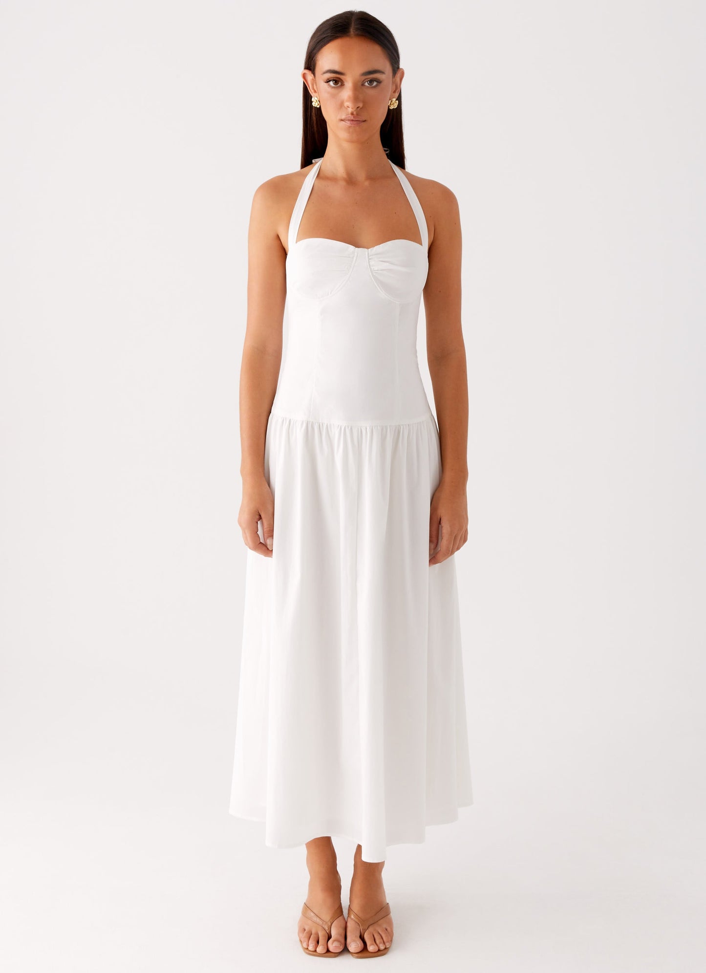 Vento Midi Dress - White