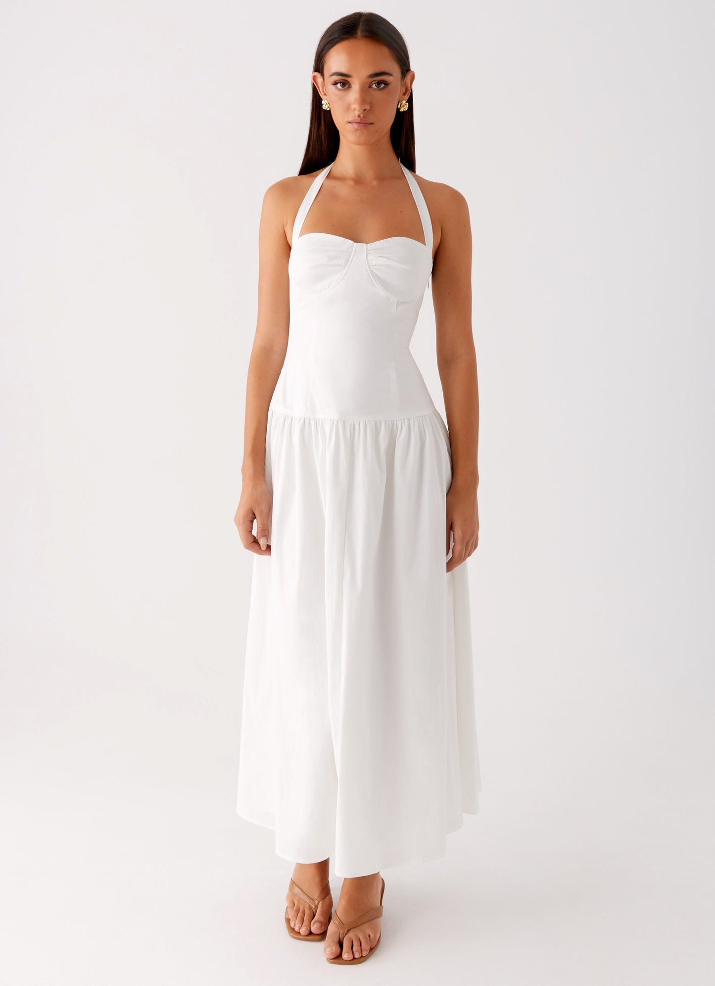 Vento Midi Dress - White