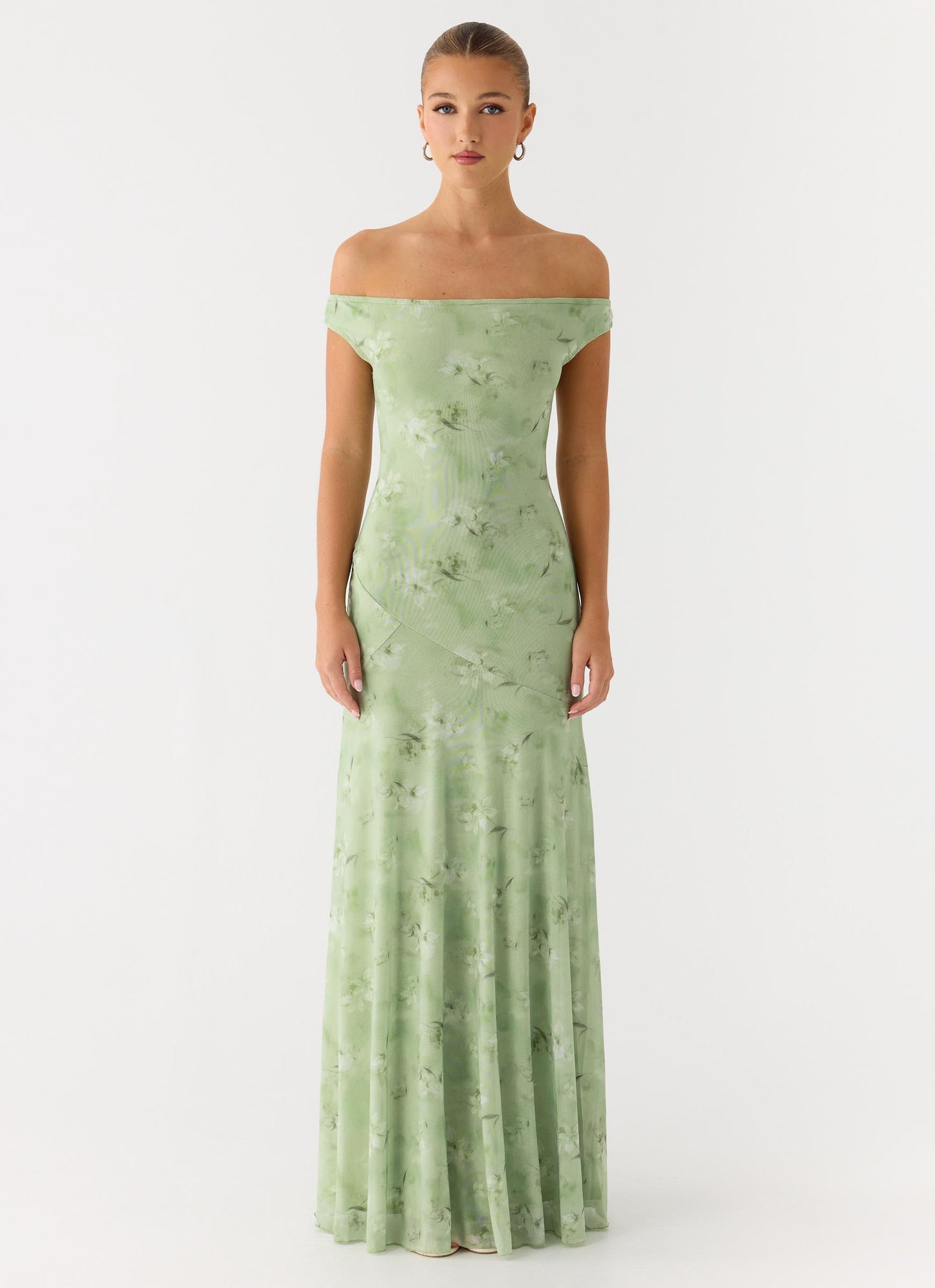 Wasting Time Maxi Dress - Blurred Lime