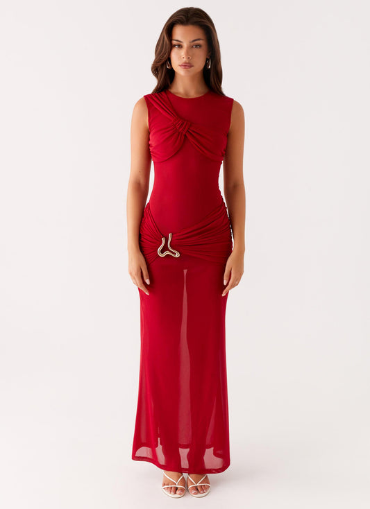 Worldwide Maxi Dress - Raspberry