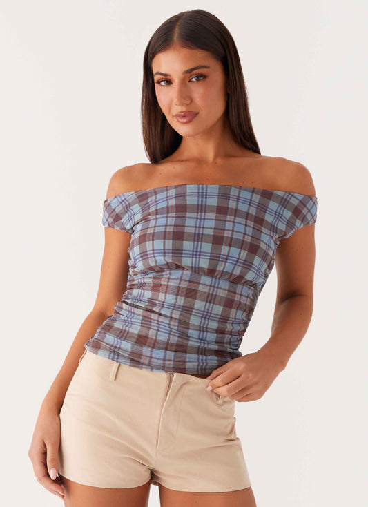 Zahli Off Shoulder Top - Shoreline Check