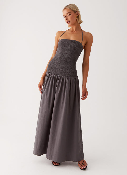 Zahra Maxi Dress - Charcoal