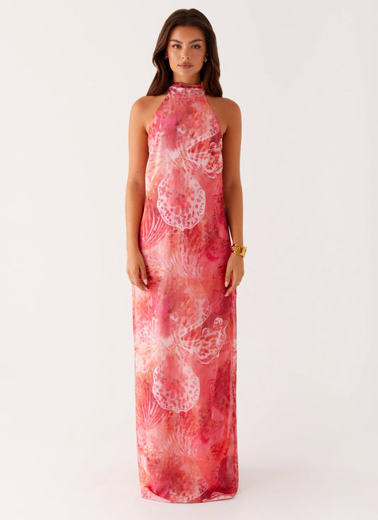 California Maxi Dress - Flamingo Fling